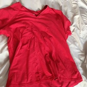 Red athletic tee